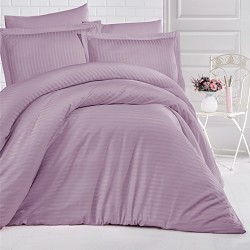 Juego Funda Nórdica Stripe Satén 210 Hilos Algodón Turco