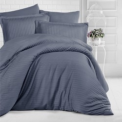 Juego Funda Nórdica Stripe Satén 210 Hilos Algodón Turco 2