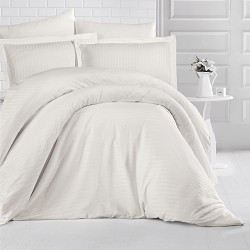 Juego Funda Nórdica Stripe Satén 210 Hilos Algodón Turco