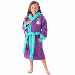 Albornoz Infantil Niña Algodón Natural 100% Capucha y Bolsillos Dream Big