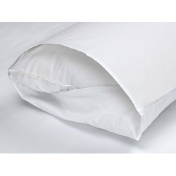 Funda de Almohada Blanca con Solapa - 100% Algodón - 144 Hilos 115 Gramos