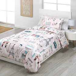 Funda Nórdica Infantil Niñas Cama 90 y Cama 105 Cierre Botones Ohlalá