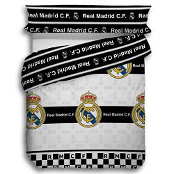 Funda Nórdica Real Madrid Cama 90 y Cama 105 Rayas Negras 2