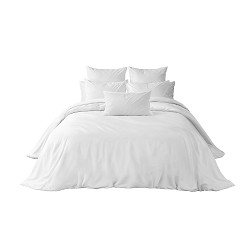 Juego de Funda Nórdica 3 Piezas Blanca Polialgodón 50/50 Incluye Sábana Bajera 2