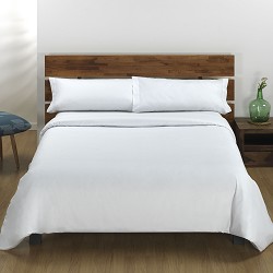 Juego Funda Nórdica Blanca Hotel y Funda Almohada - Polialgodón 50/50 - 144 Hilos y 115 Gramosr
