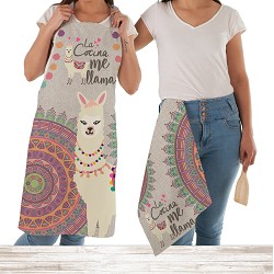 Juego Delantal y Paños Cocina Llama