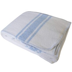 Manta de Algodón Para Hotel y Residencias Azul y Blanca 450 Gr 2
