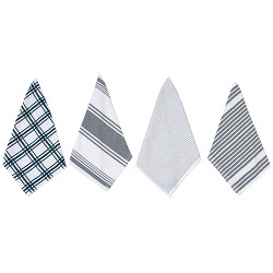 Pack de 4 Paños de Cocina en Color Azul de 40x70 cm 100% Algodón 2