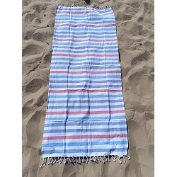Pareo Fouta de Playa con Flecos Trenzados Tamaño Individual 90x200 cm Aghari