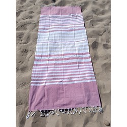 Pareo Fouta de Playa con Flecos Trenzados Tamaño Individual 90x200 cm Harnai 2