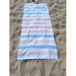 Pareo Fouta de Playa con Flecos Trenzados Tamaño Individual 90x200 cm Pulvila 2