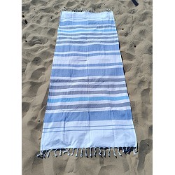 Pareo Fouta de Playa con Flecos Trenzados Tamaño Individual 90x200 cm Salmat 2