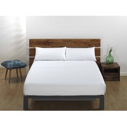 Sábana Bajera Blanca Hotel 100% Algodón - 144 Hilos 115 Gramos - Esquinas Elásticas 2
