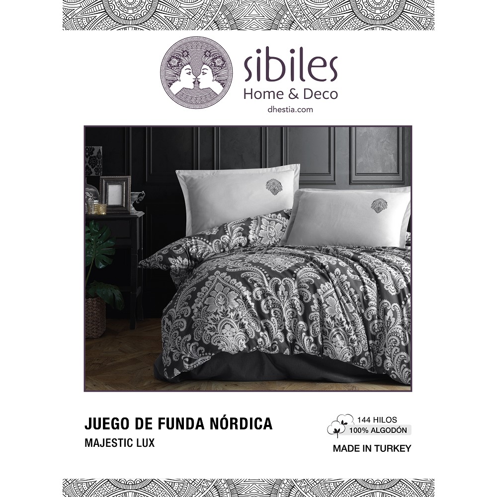 Funda Nórdica 100% Algodón Turco Cierre Botones Majestic Lux de Sibiles