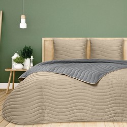 Colcha Bouti de Verano Bicolor Patrón Cosido Olas Modelo Altea