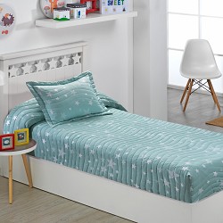 Colcha Bouti Ajustable Cama Nido Infantil y Juvenil de Verano Estrellas Agua
