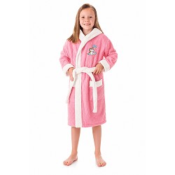 Albornoz de Baño Infantil Capucha para Niñas Blanc Unicorn 100% Algodón 2