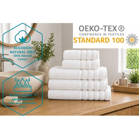 Toalla de Baño Premium - 100% Algodón- 550 Gramos - Oeko-Tex Modelo Aitana