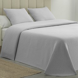 Colcha Piqué Aitana Gris Calidad Hotel Tejido Polialgodón 2