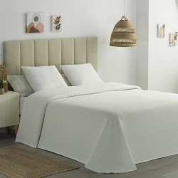 Colcha Piqué Cubic Blanca Calidad Hotel Tejido Polialgodón