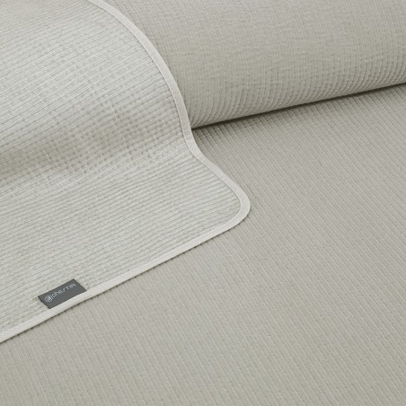 Colcha de Cama Piqué Beige - Calidad Hotel - Tejido Poli Algodón - OekoTex