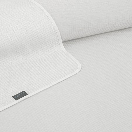Colcha de Cama Piqué Blanca - Calidad Hotel - Tejido Poli Algodón - OekoTex