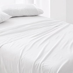 Sábana Encimera Premium Hotel Blanca - 180 Hilos y 140 Gramos - Tejido Mercerizado PoliAlgodón 2