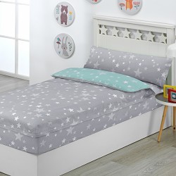 Saco Nordico 4 Estaciones Bajera Ajustable con Cremallera y Fuelle Stars Gris 2