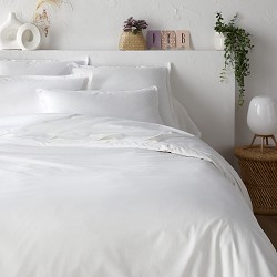 Funda Nórdica Premium Hotel Blanca - 180 Hilos y 140 Gramos - Tejido Mercerizado PoliAlgodón