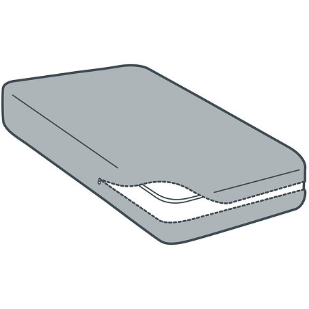 Funda de Colchón Poliéster Cremallera Estampado Flores Azul