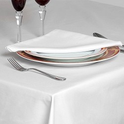 Servilleta Blanca de Tela, 50x59 cm,  Tejido Satén PoliAlgodón 50/50, Uso  Restaurantes y Hostelería 2