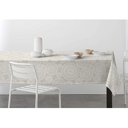 Mantel Antimanchas Beige Mandala de Dhestia 2