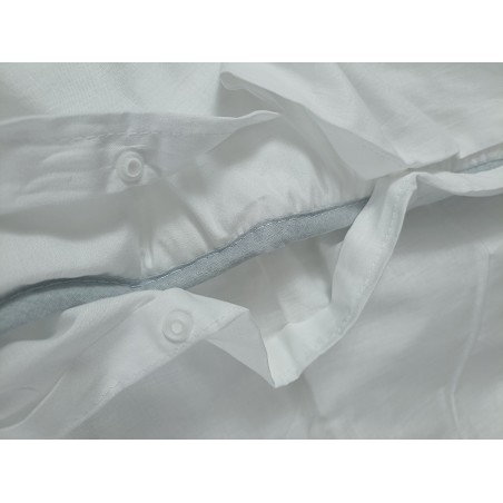 Juego Funda Nórdica Blanca Hotel - 100% Algodón - Con Funda Almohada - 144 Hilos 115 Gramos